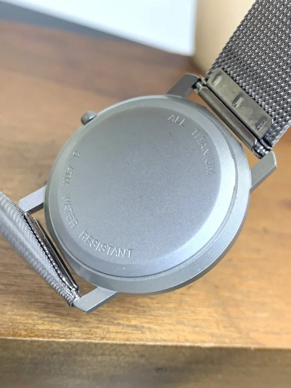 Pixels Denmark Unisex Watch Gray Dial Quartz Titanium Case Stainless Steel Band